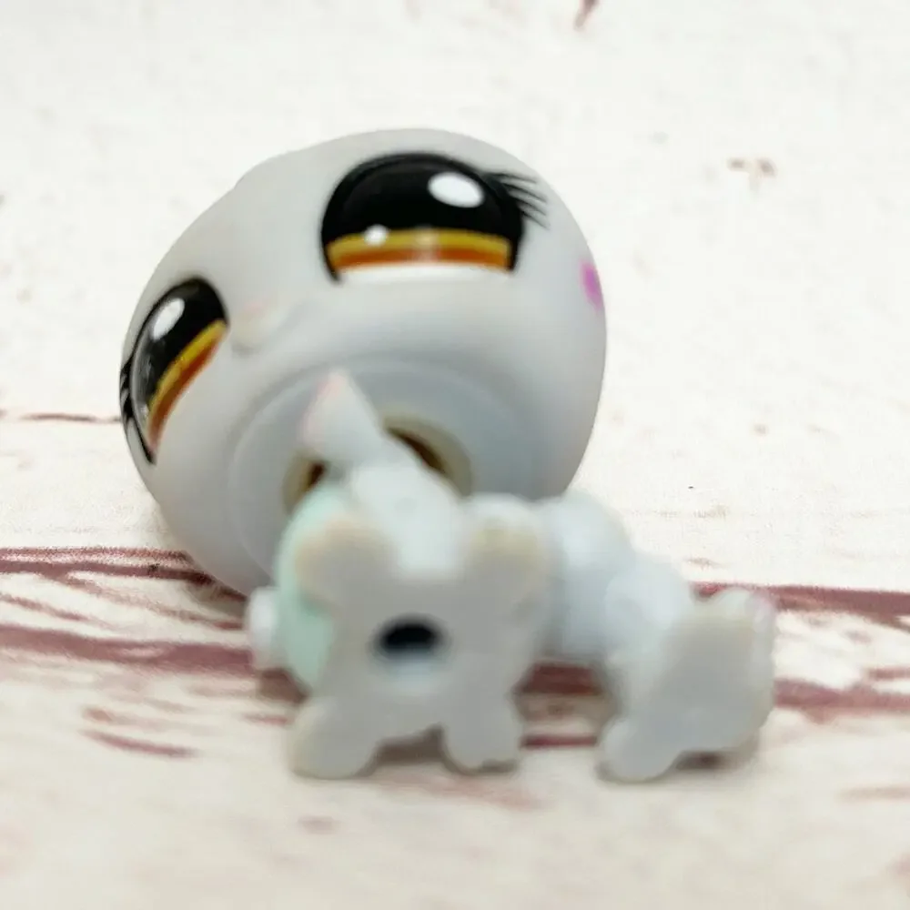 LPS Littlest Pet Shop Postcard Pets Caterpillar #1443 Grey Blue Figure